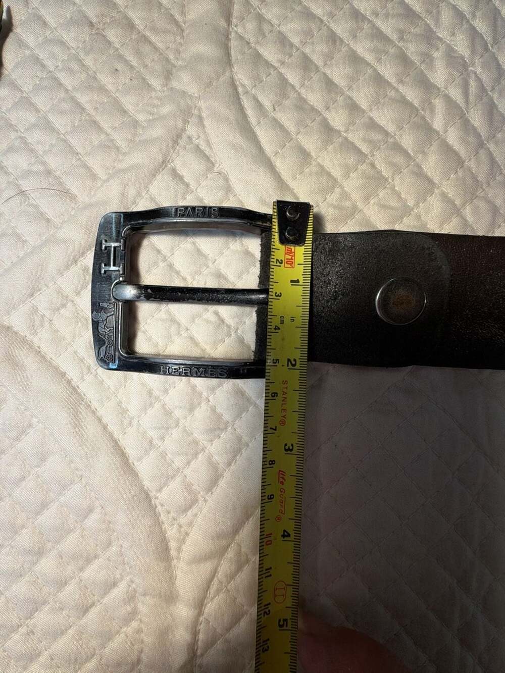 Vintage Hermès Etriviere Buckle Brown Leather Belt - Picture 12 of 12